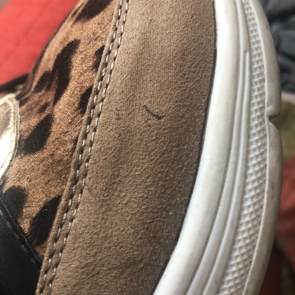 Leopard & Faux Leather Sneakers - Picture 5 of 6